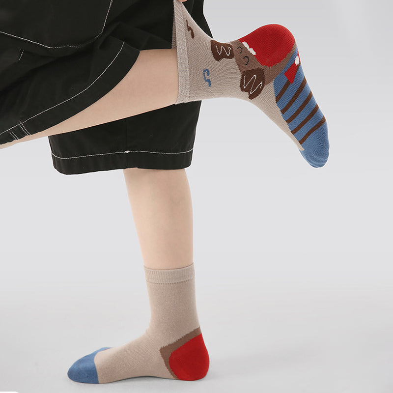 Kids' Cartoon Socks - "Singing Circus" Collection