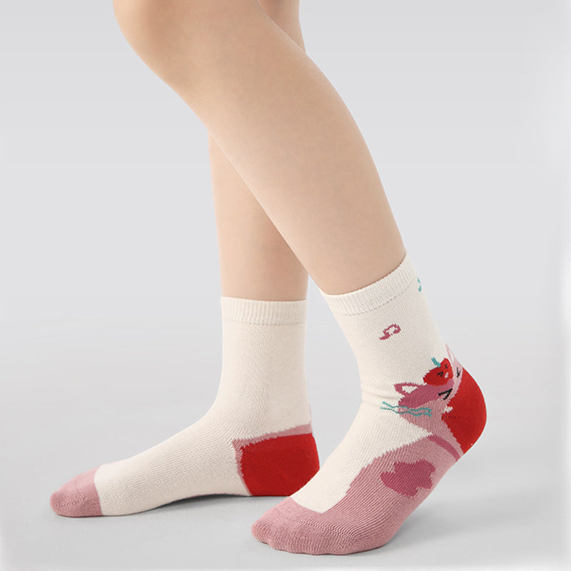 Kids' Cartoon Socks - "Cute Beasts Concert" Collection