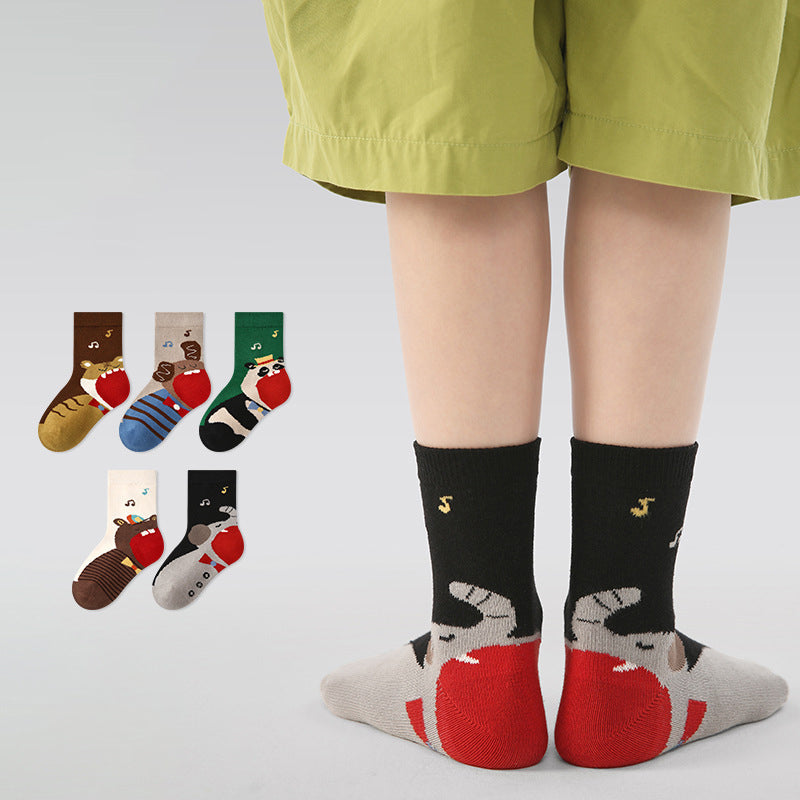 Kids' Cartoon Socks - "Singing Circus" Collection