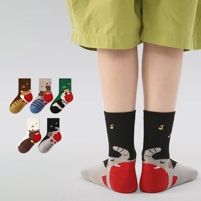 Kids' Cartoon Socks - "Singing Circus" Collection