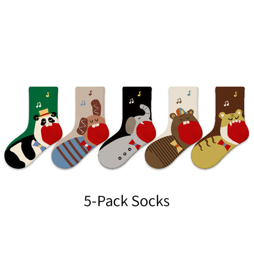 Kids' Cartoon Socks - "Singing Circus" Collection